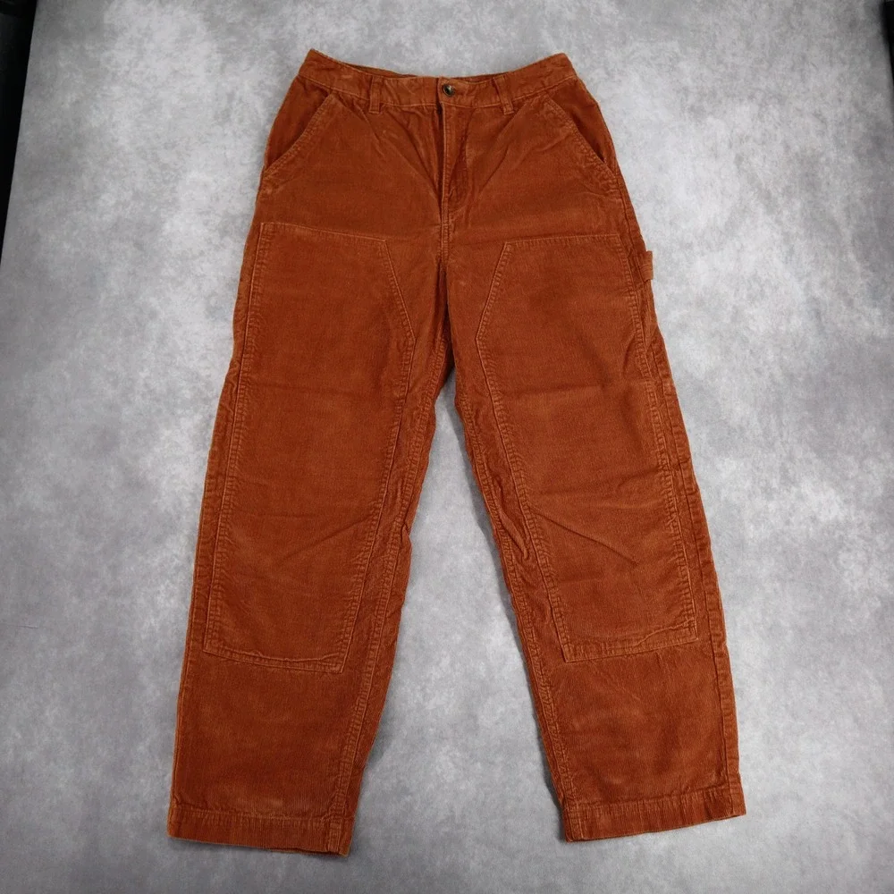 Vans Corduroy Pants Carpenter Brown Size 28 Double Knee Baggy Skater Gorpcore